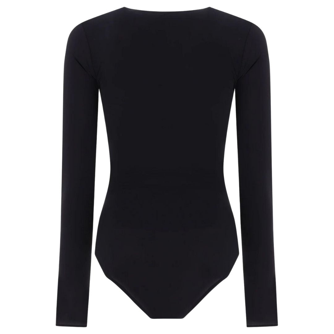 MAISON MARGIELA MM6 PRINTED BODYSUIT BLACK
