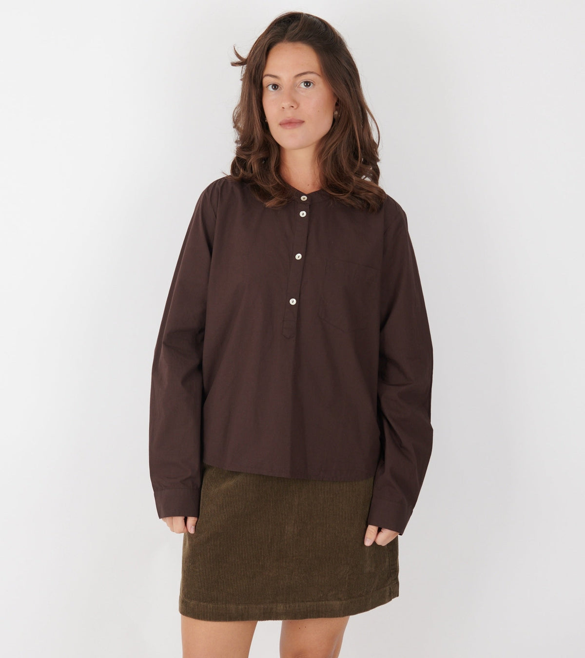 Mini Skirt Corduroy Bark