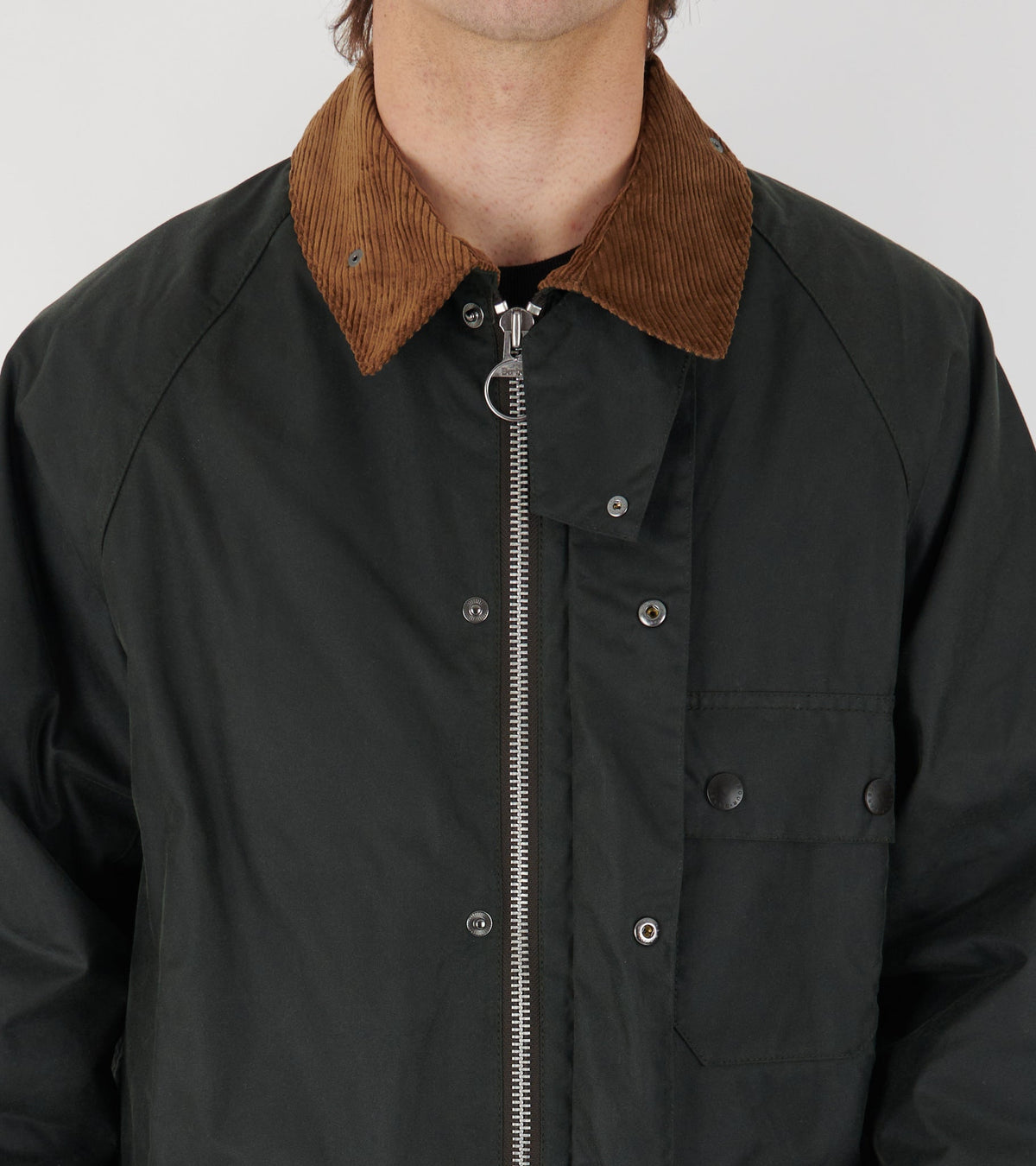 Barbour OS Solway Wax Jacket Sage