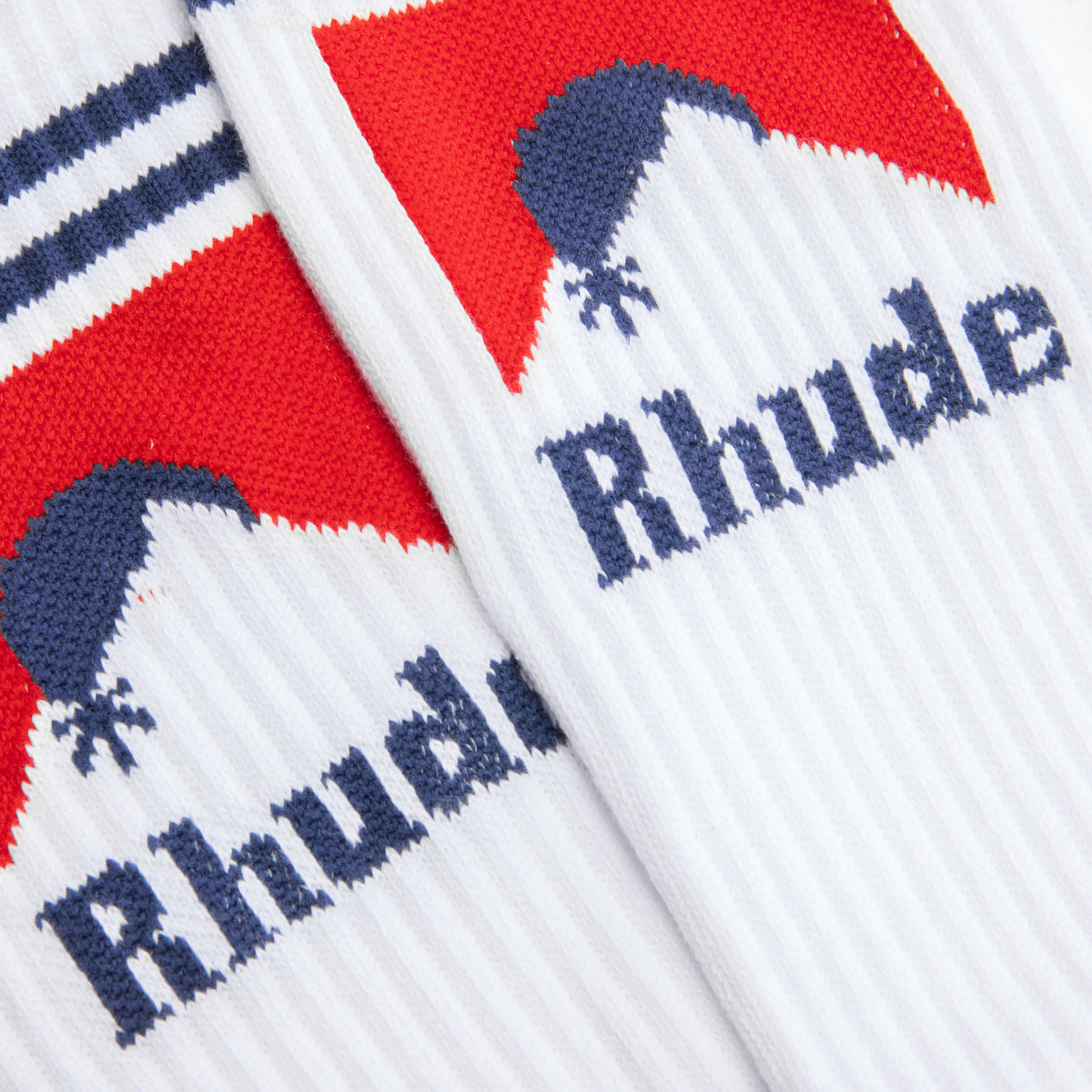 Moonlight Sock - White/Red/Blue
