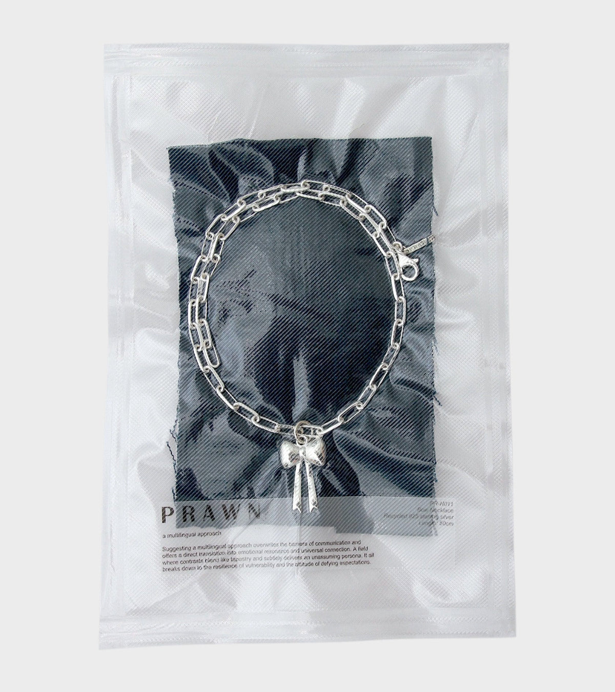 Bow Necklace Silver