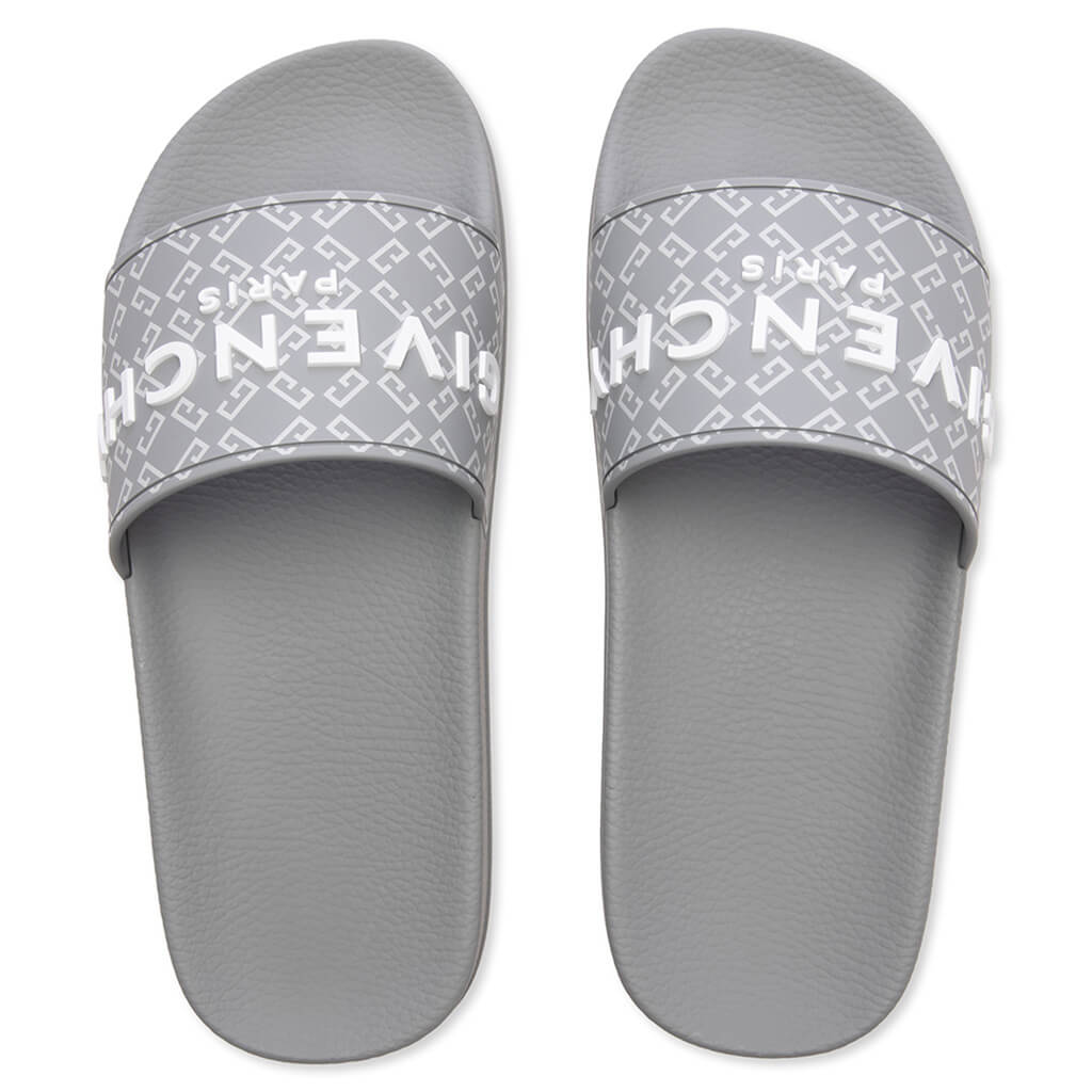 Slide Flat Sandals - Medium Grey