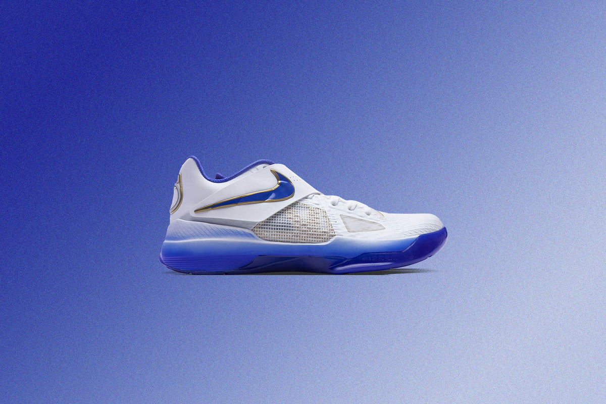 Zoom KD IV 'Alternate MVP' - Summit White/Hyper Royal/Metallic Gold