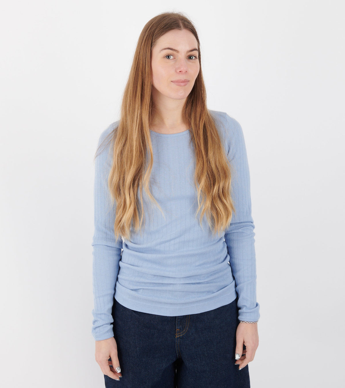 101 Rib Solid Colour Powder Blue
