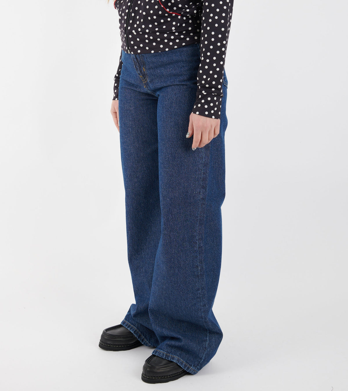 W Jane Pant Stone Washed Blue