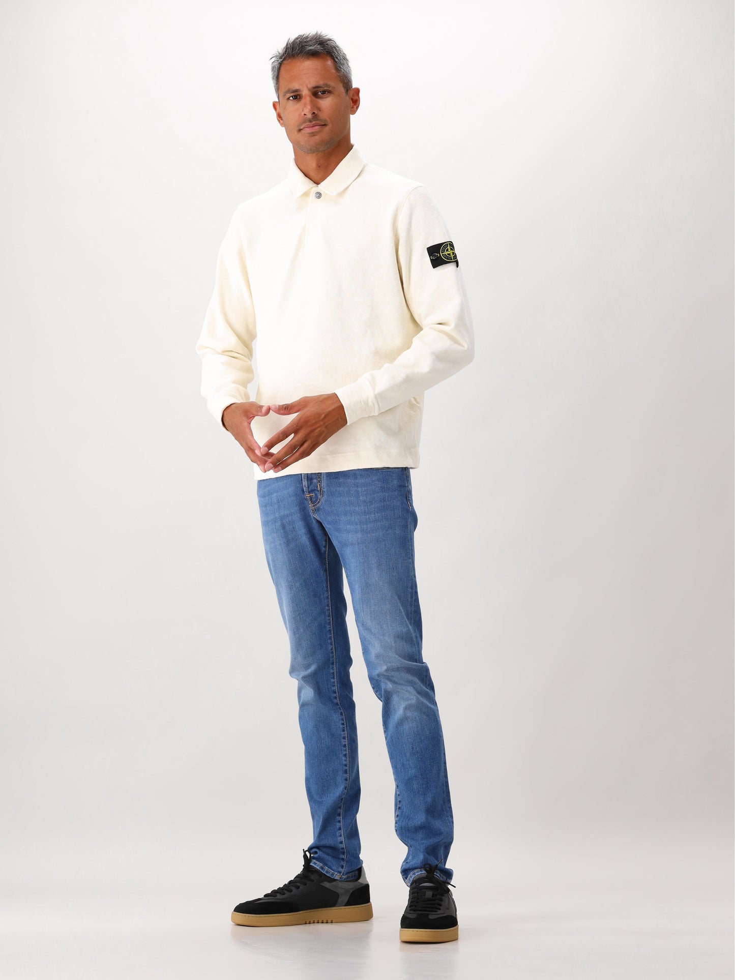 Stone Island Polo Sweater Wit