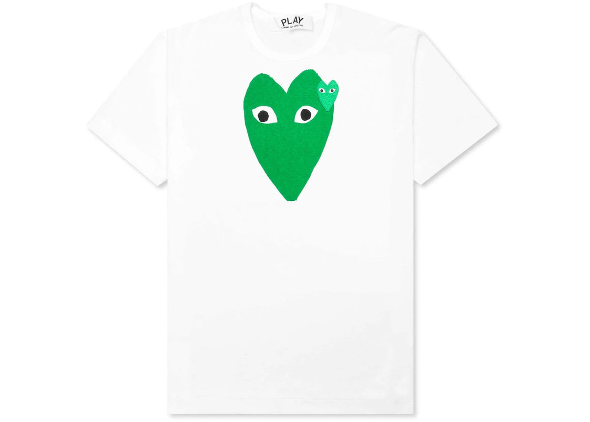 COMME DES GARÇONS PLAY GREEN HEART T-SHIRT WHITE