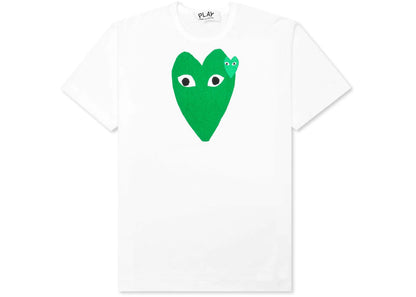 COMME DES GARÇONS PLAY GREEN HEART T-SHIRT WHITE