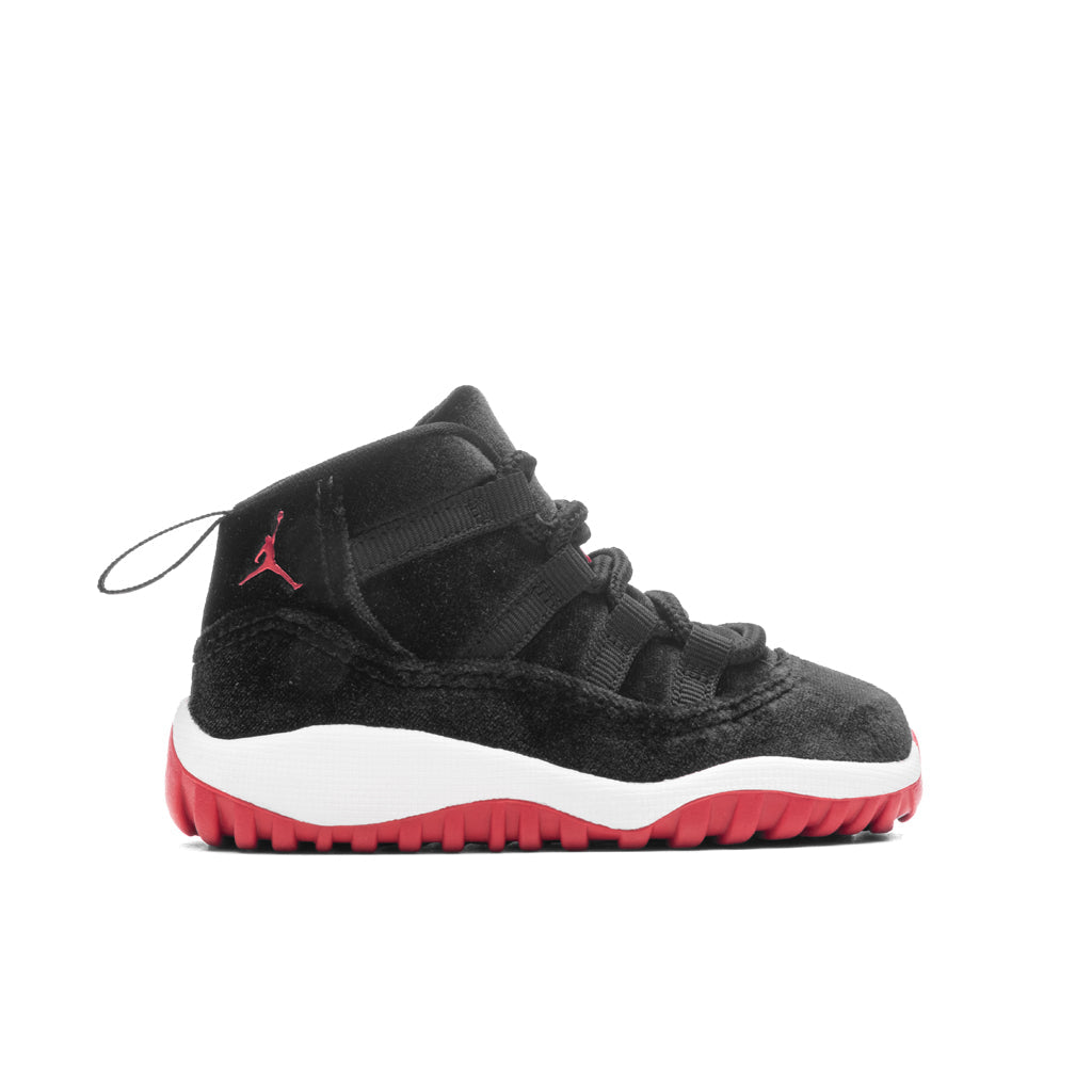 Jordan 11 Retro (TD) 'Bred Velvet' - Black/Gym Red/White
