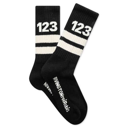 123 Socks - Black/White