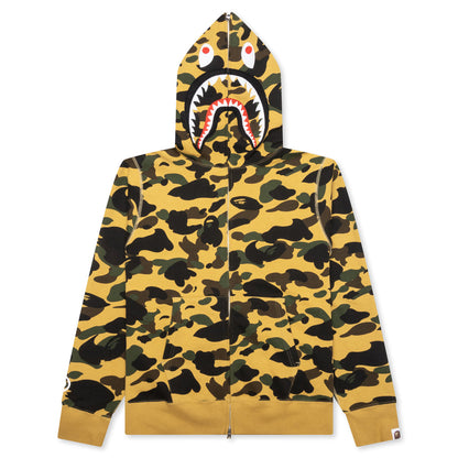 1st Camo 2nd Shark Full Zip Hoodie - Yellow