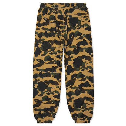 1st Camo One Point Relaxed Fit Sweat Pants - Yellow