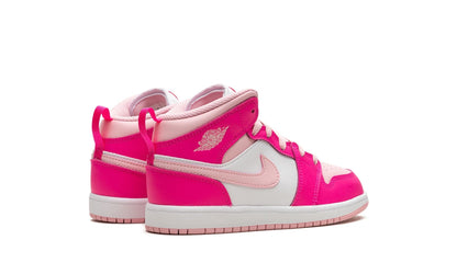 JORDAN 1 MID WHITE FIERCE PINK (PS)