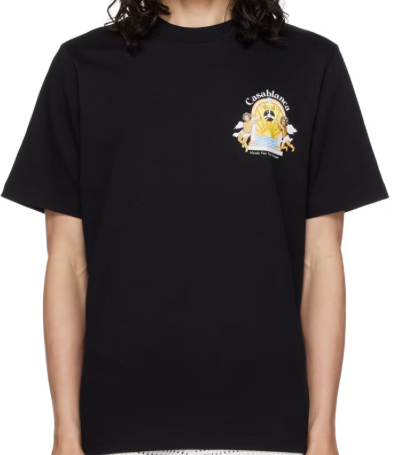 CASABLANCA X SSENSE EXCLUSIVE STUDIO DE MUSIQUE T-SHIRT BLACK