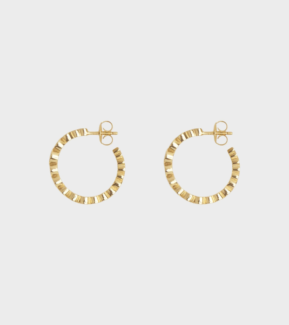 Ottilia Hoops 18K Gold Pleating