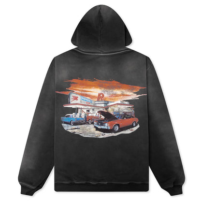 24 Hour Service Hoodie - Stained Black