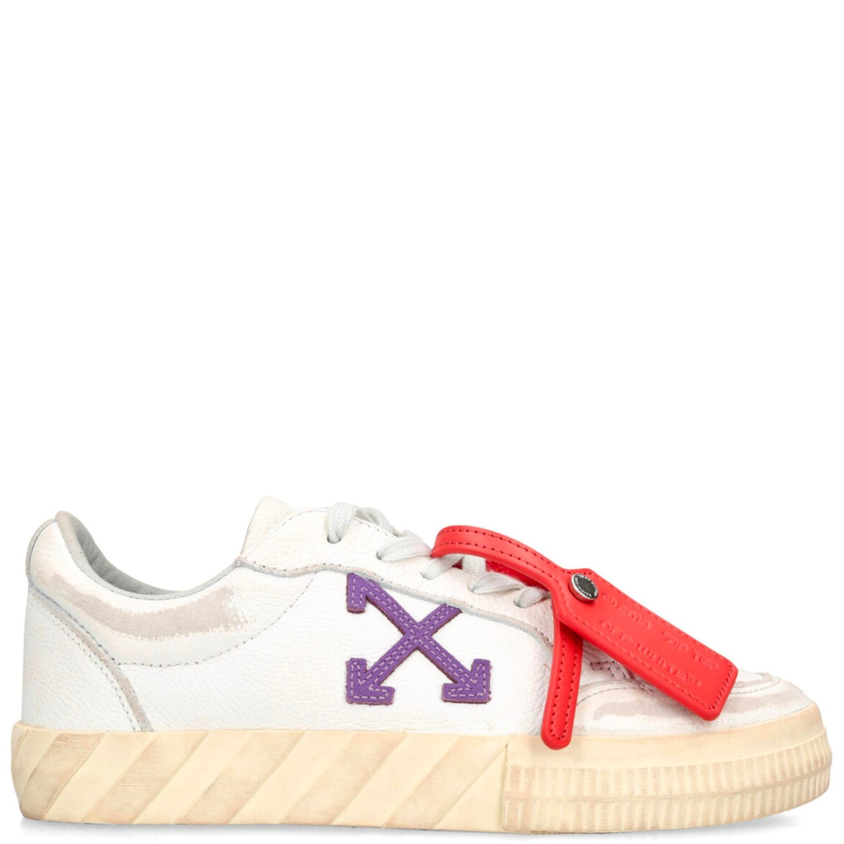Womens Off-White Distressed Vulcanised Trainers