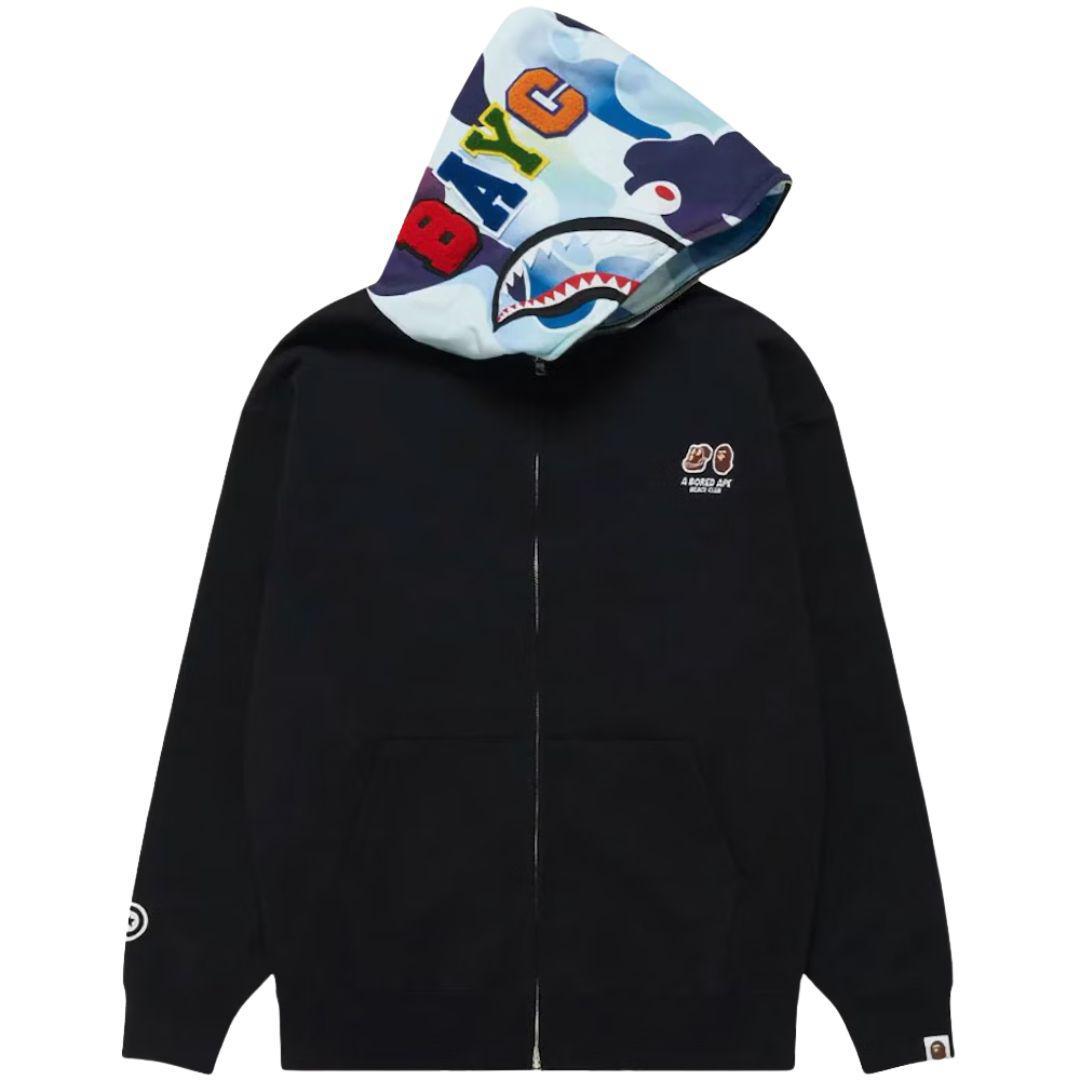 BAPE BAYC EDITION SHARK FULL ZIP HOODIE BLACK