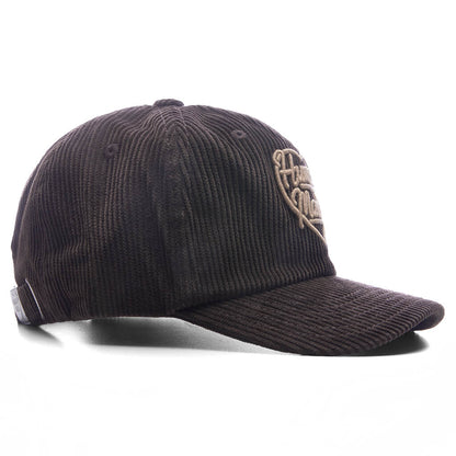 6 Panel Corduroy Cap - Brown