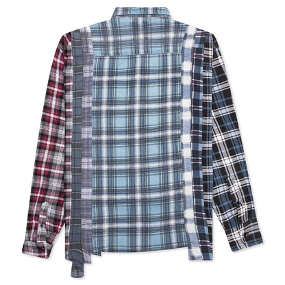 7 Cuts Wide Flannel Shirt - Assorted