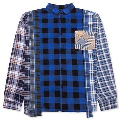 7 Cuts Wide Flannel Shirt - Assorted