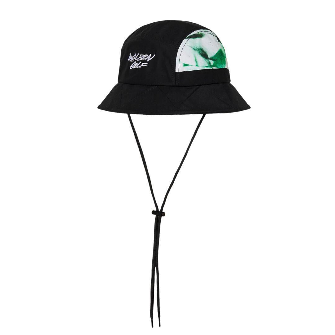 MALBON FUTURA TAG BUCKET HAT BLACK