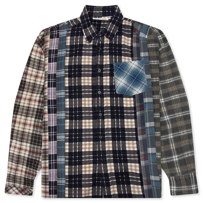 7 Cuts Wide Flannel Shirt - Assorted