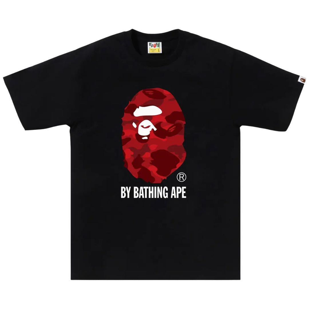 BAPE COLOR CAMO BY BATHING APE T-SHIRT BLACK/RED