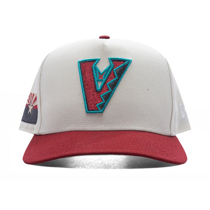 AZ Diamondbacks Upside Down Logo 9Fifty A-Frame Snapback - Chrome/Red