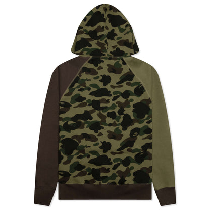 1st Camo Crazy College Full Zip Hoodie - Green