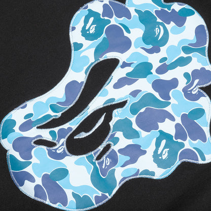 Abc Camo Patch Loose Fit Crewneck - Black
