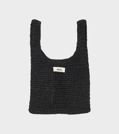 Sophia Straw Bag Small Black
