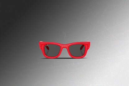 A$AP Rocky x Ray-Ban Wayfarer Puffer - Polished Red