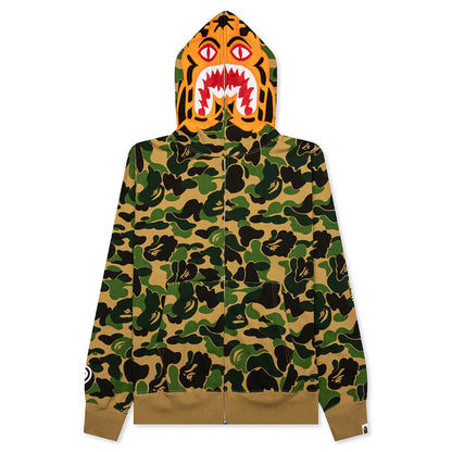 Abc Camo Tiger Full Zip Hoodie - Green