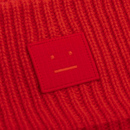 Large Face Logo Beanie - Sharp Red