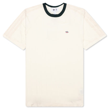 adidas Originals x CLOT Rib Tee by Edison Chen - Cream White/Green Night