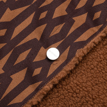 adidas Originals x Ivy Park Denim Monogram Jacket - Wild Brown/Night Red
