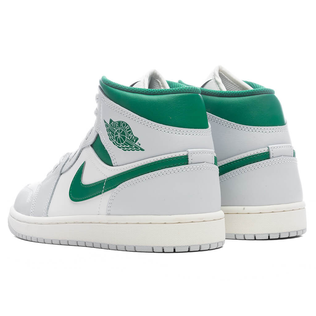 Air Jordan 1 Mid - Summit White/Pine Green/Pure Platinum