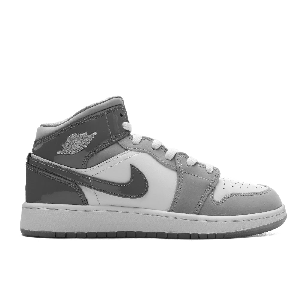 Air Jordan 1 Mid SE (GS) - White/Cool Grey/Medium Grey
