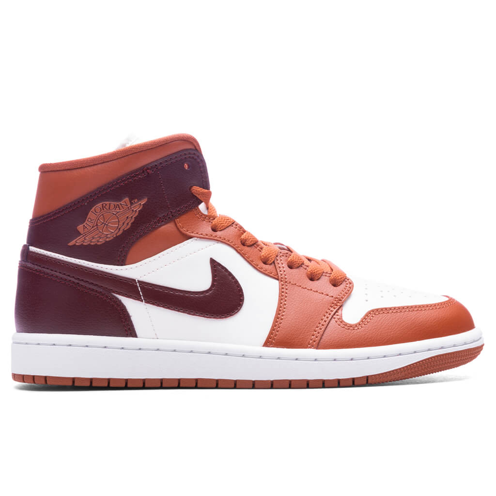 Women's Air Jordan 1 Mid - Dusty Peach/Night Maroon/Sail