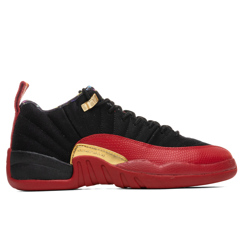 Air Jordan 12 Retro Low SE (GS) "Super Bowl" - Black/Varsity Red