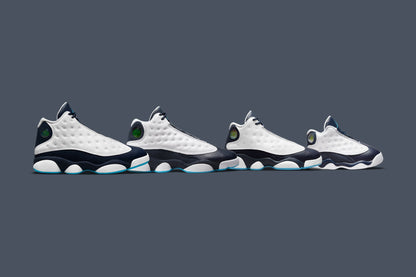 Air Jordan 13 Retro (TD) 'Obsidian' - White/Dark Powder Blue