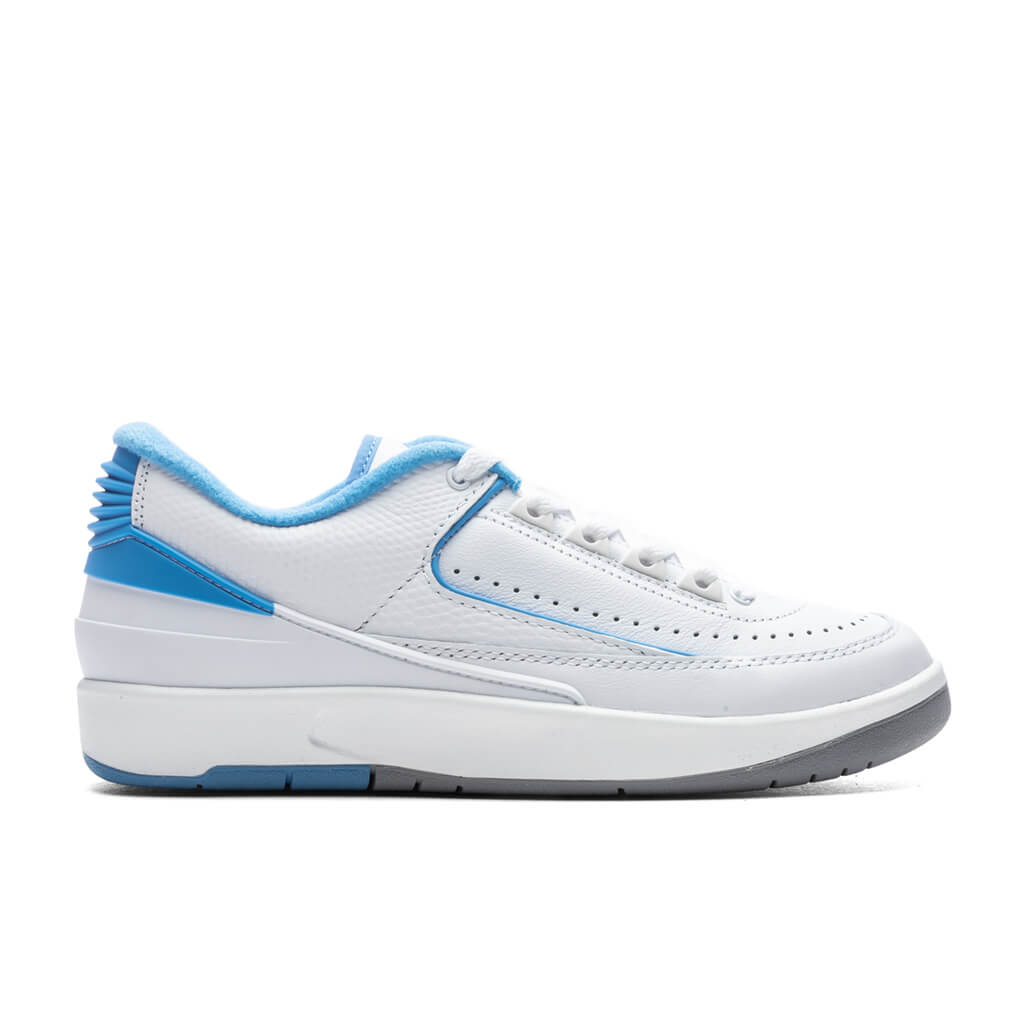 Air Jordan 2 Retro Low (GS) - White/University Blue/Cement Grey