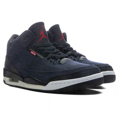 Air Jordan 3 x Levi's 'Rigid Denim' - Denim/Black/Sail/Indigo/Gym Red