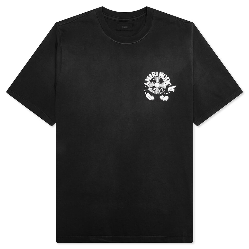 Amiri Music Record Tee - Black