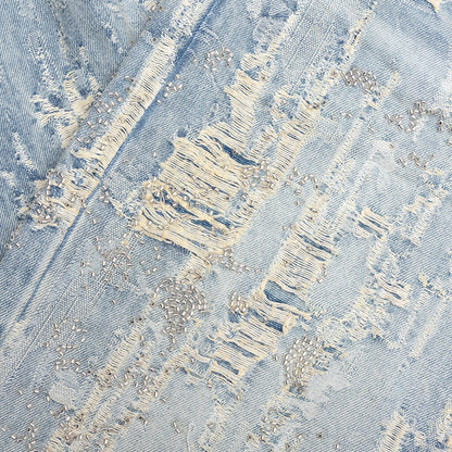 Bead Splatter Destroy - Light Indigo