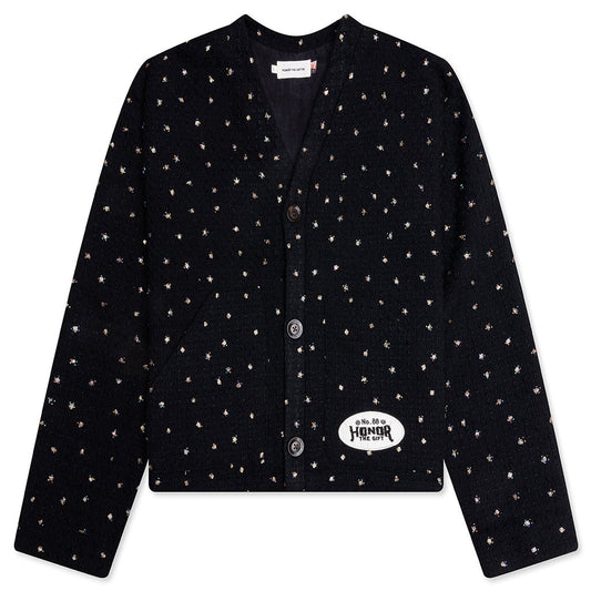 Beaded Cardigan - Black