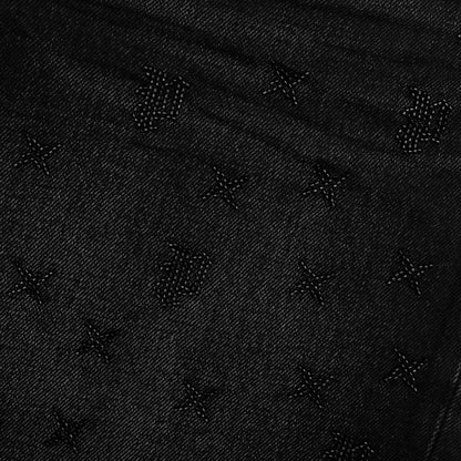 Beaded Monogram Shorts - Black