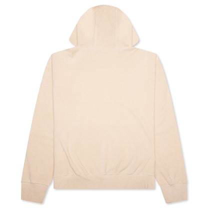Boxy Fit Velvet Sweatshirt With Pocket Base - Clay