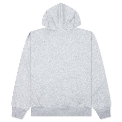 Brooklyn Fleece Full-Zip Hoodie - Grey Heather/White